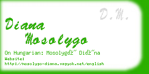 diana mosolygo business card